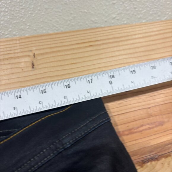 Reax Motorcycle Pants Mens 34x32 Black Waxed Denim Feel Padded Knees Biker - Picture 8 of 14